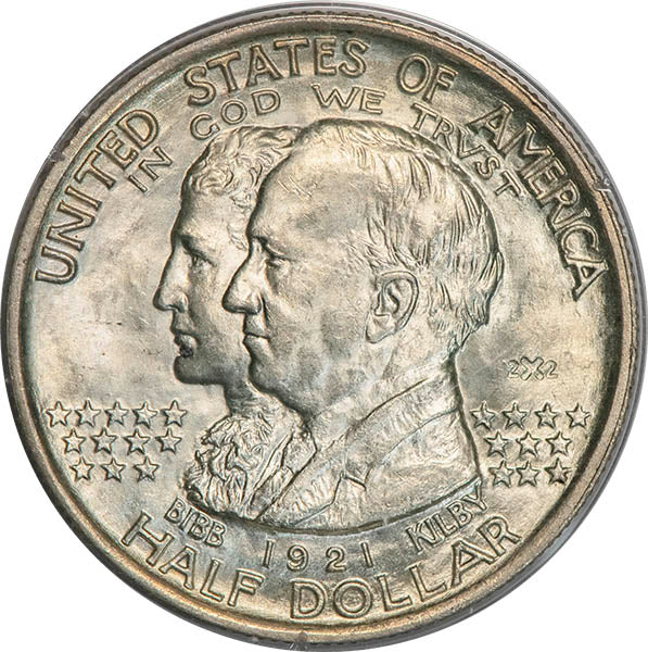 (9225) 1921 50C PCGS MS63 CAC Alabama obverse