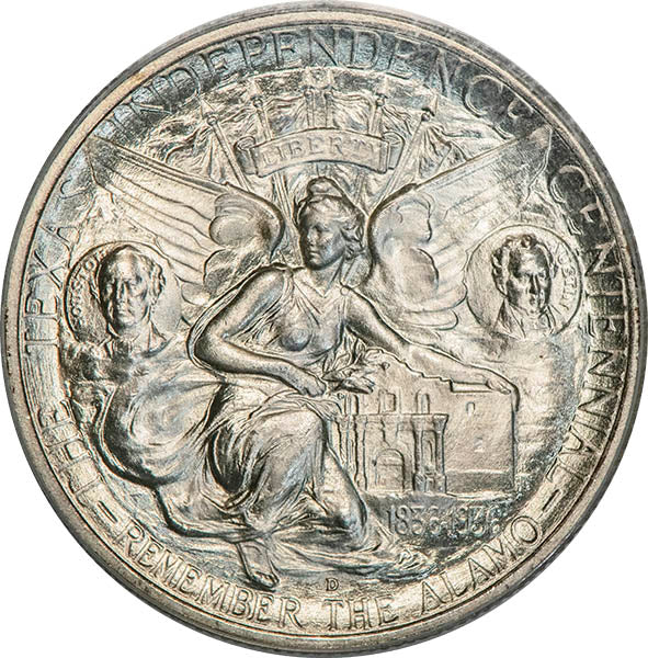 (9391) 1937-D 50C PCGS MS65 Texas Gold CAC reverse