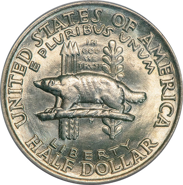 (9447) 1936 50C PCGS MS65 Wisconsin CAC reverse