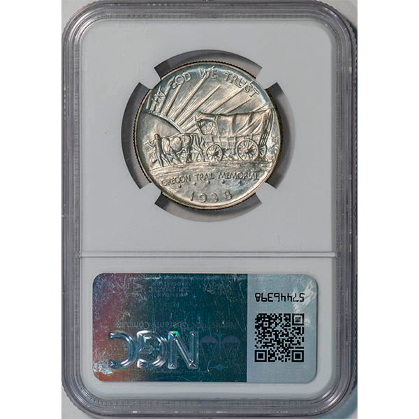 (9349) 1938-D 50C NGC MS68 Oregon reverse slab