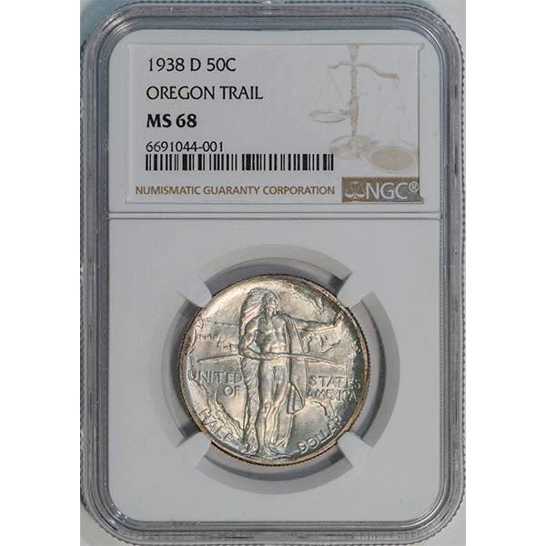 (9349) 1938-D 50C NGC MS68 Oregon slab