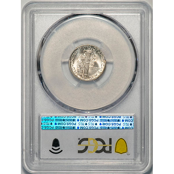 (4985) 1931-D 10C PCGS MS66FB CAC Mercury Dime reverse slab