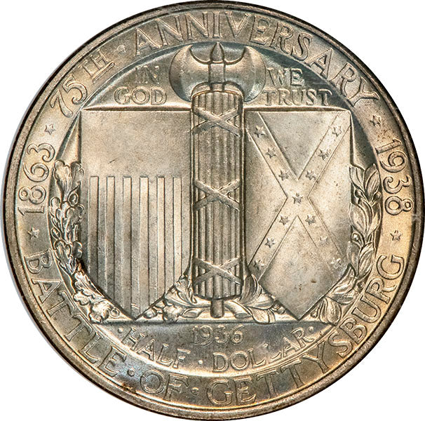 (9305) 1936 50C NGC MS67 Gettysburg reverse
