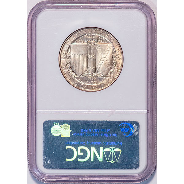 (9305) 1936 50C NGC MS67 Gettysburg reverse slab