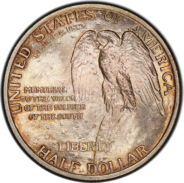 (9378) 1925 50C PCGS MS66 CAC Stone Mountain reverse