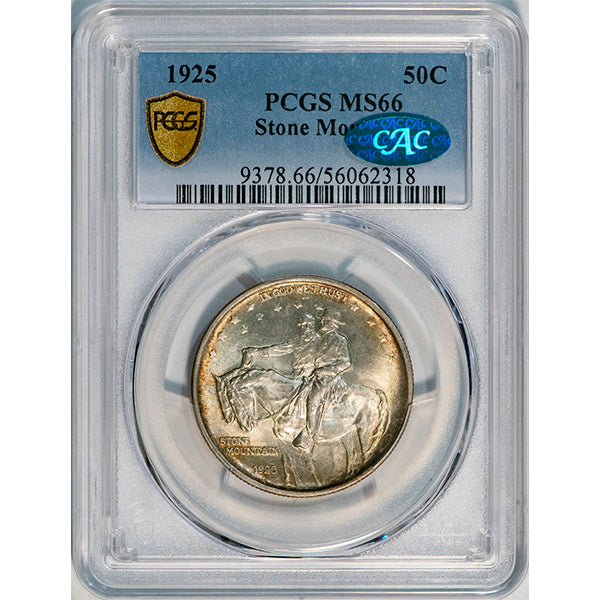 (9378) 1925 50C PCGS MS66 CAC Stone Mountain slab
