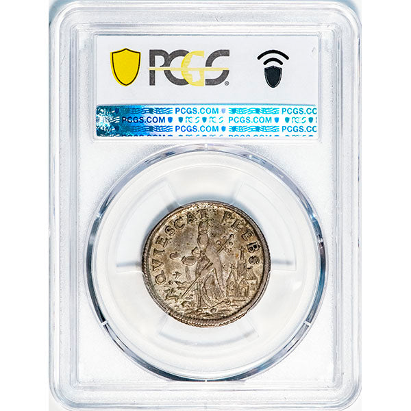 (0045) 1670s NJ 1/4P Saint Patrick PCGS AU50 *** reverse slab