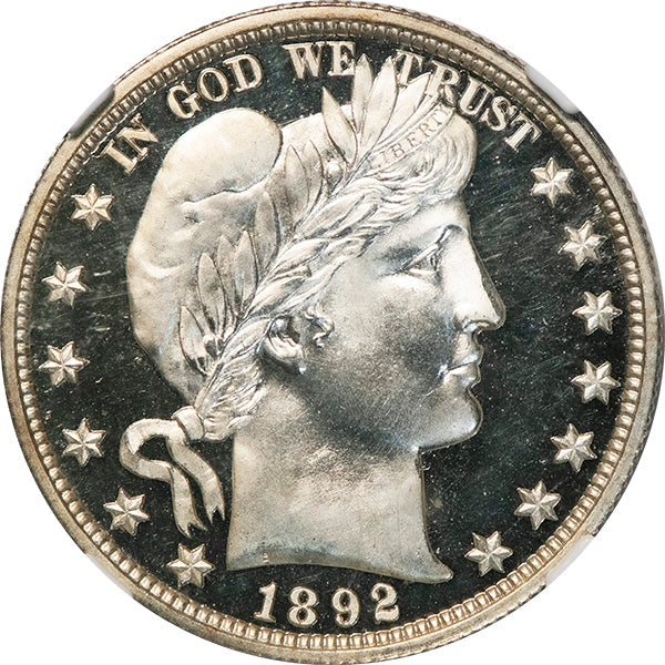 (6540) 1892 50C NGC PF67CAM Barber Half obverse