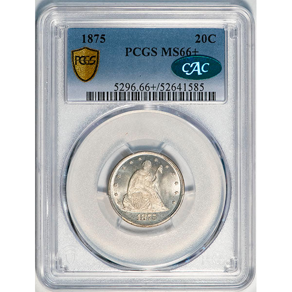 (5296) 1875 20C PCGS MS66+ CAC