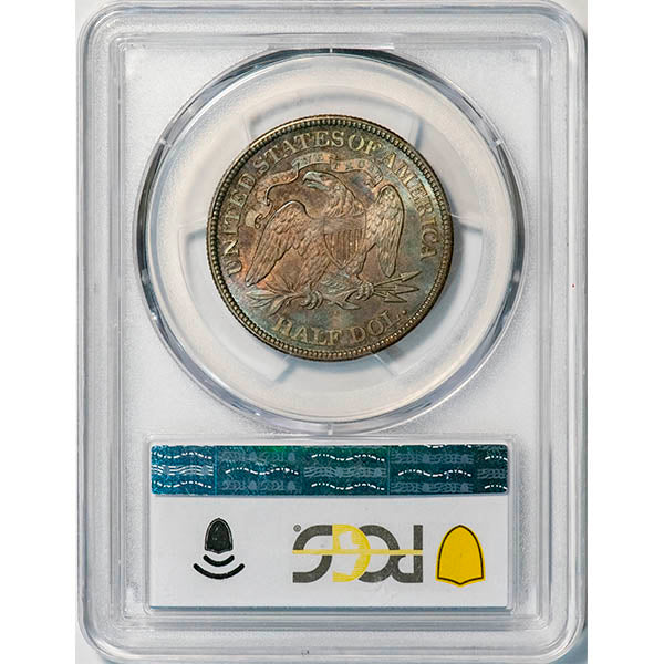 (6353) 1876-CC 50C PCGS MS66 Seated Half reverse slab