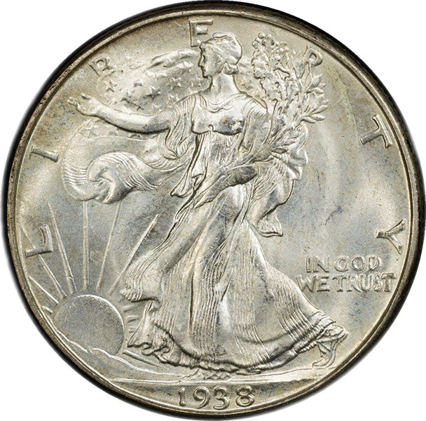 (6605) 1938-D 50C PCGS MS66 CAC Walker obverse