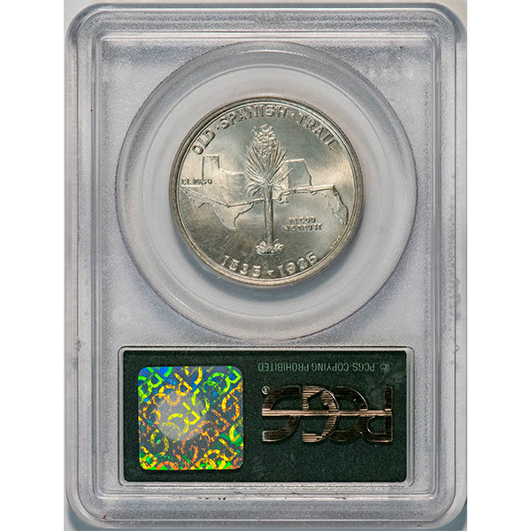 (9376) 1935 50C PCGS MS65 CAC Spanish Trail reverse slab