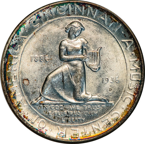 (9284) 1936-D 50C NGC MS61 CAC Cincinnati reverse