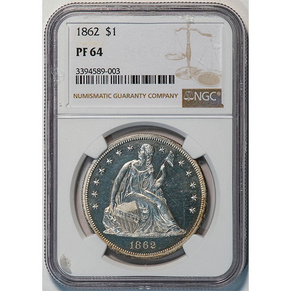 (7005) 1862 $1 NGC PR64