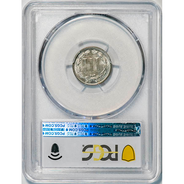 (3775) 1879 3CN PCGS PR66 CAC reverse slab