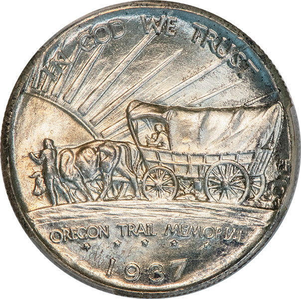 (9347) 1937-D PCGS MS66 CAC Oregon reverse