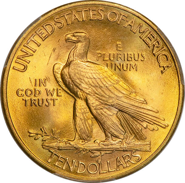 (8884) 1932 $10 PCGS MS65+ Indian reverse
