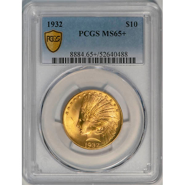 (8884) 1932 $10 PCGS MS65+ Indian slab