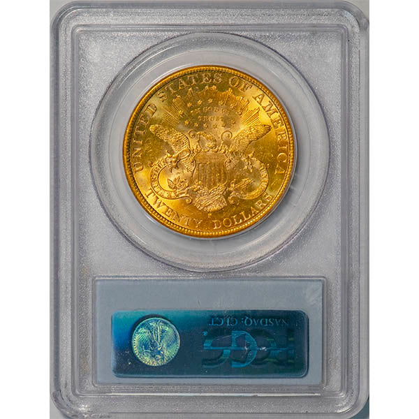 (9034) 1898-S $20 PCGS MS62 Liberty reverse slab