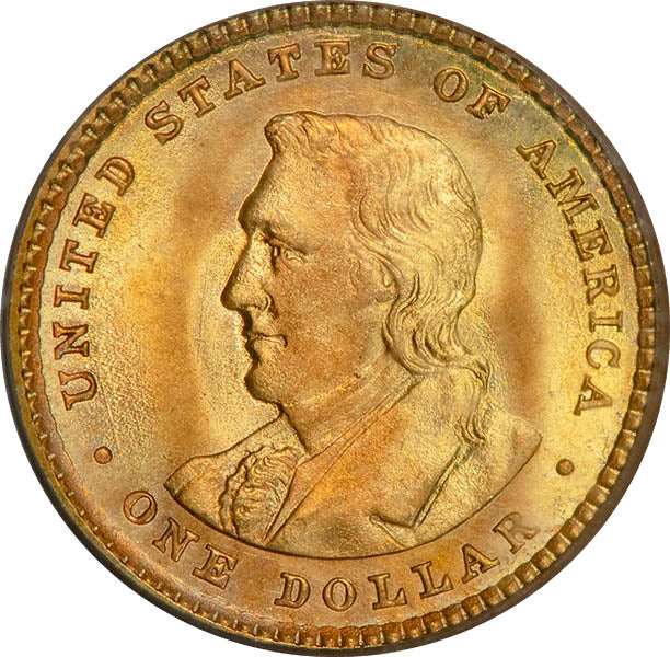 (7448) 1905 G$1 PCGS MS65 Lewis and Clark CAC reverse