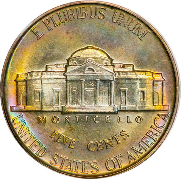 (4179) 1942 5C PCGS PR66 Type 1 Gold CAC Jefferson reverse