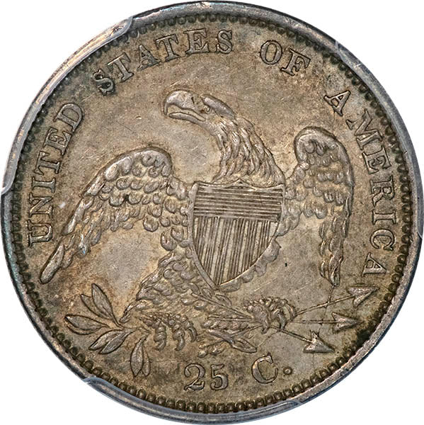 (5353) 1834 25C PCGS AU58 CAC Bust Quarter reverse
