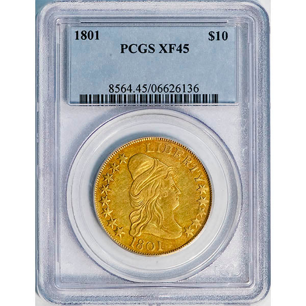 (8564) 1801 $10 PCGS XF45 slab