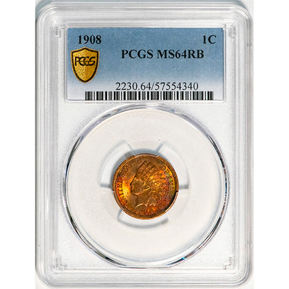 1908 1C PCGS MS64RB