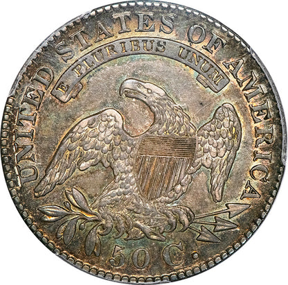 (6154) 1829 50C PCGS AU53 Bust Half reverse