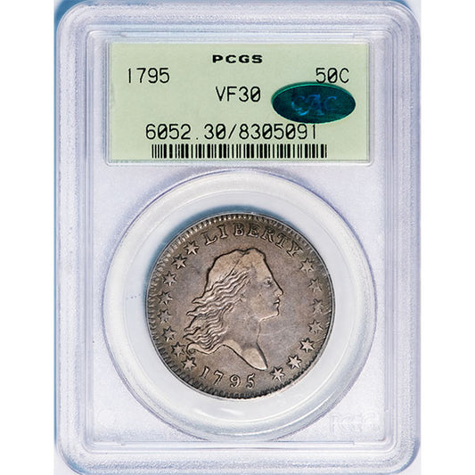 (6052) 1795 50C PCGS VF30 CAC
