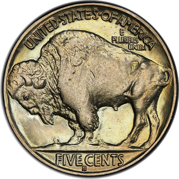 1931-S 5C PCGS MS66 Buffalo Nickel reverse