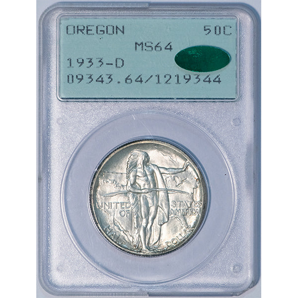 (9343) 1933-D 50C Oregon PCGS MS64 CAC