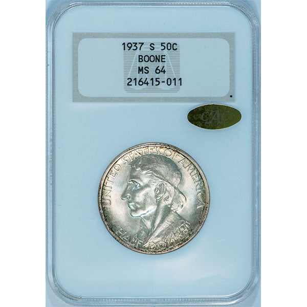 (9272) 1937-S 50C NGC MS64 Gold CAC Boone