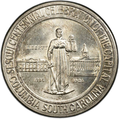 (9293) 1936-S 50C PCGS MS67 CAC Columbia obverse