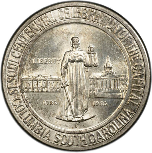 (9293) 1936-S 50C PCGS MS67 CAC Columbia obverse