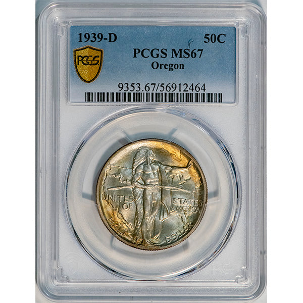 (9353) 1939-D 50C PCGS MS67 Oregon slab