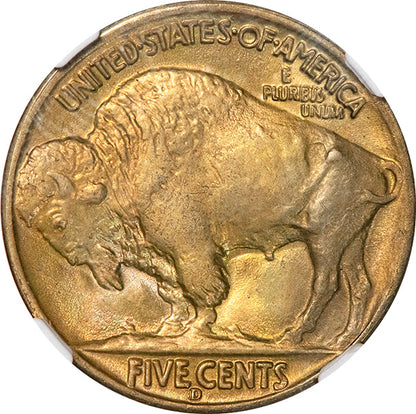 (3985) 1938 D/D 5C NGC MS68 Buffalo reverse