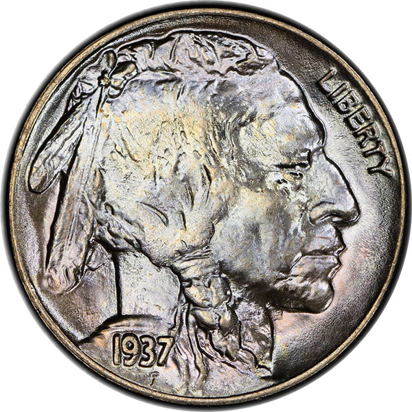 1937 5C PCGS MS67+ CAC Buffalo Nickel obverse