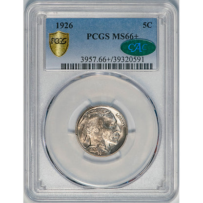 (3957) 1926 5C PCGS MS66+ CAC Buffalo slab