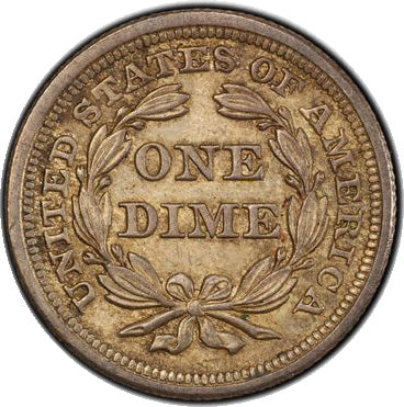 1841 10C PCGS MS64 Liberty Seated Dime reverse