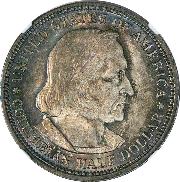 1892 Columbian 50C NGC MS65 Silver Commemorative obverse