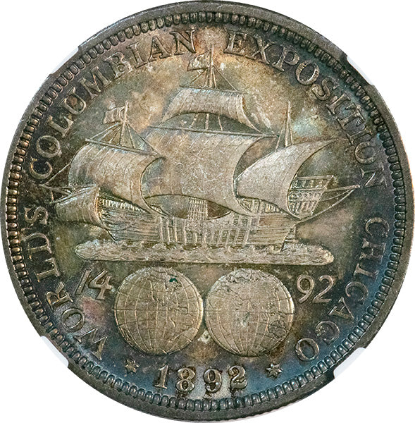 1892 Columbian 50C NGC MS65 Silver Commemorative reverse