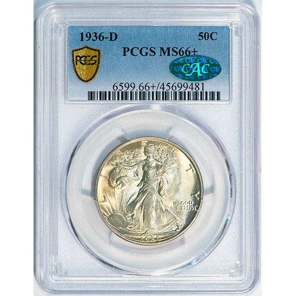 (6599) 1936-D 50C PCGS MS66+ CAC