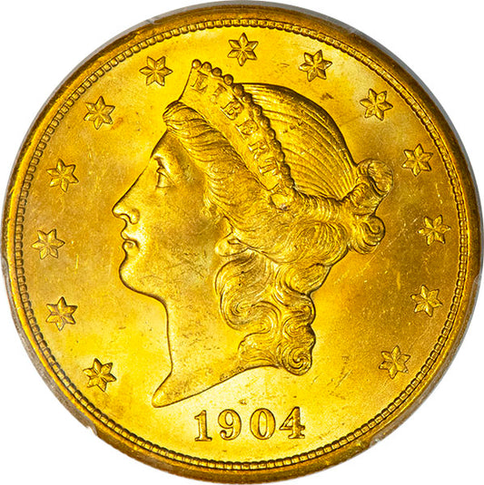 (9045) 1904 $20 PCGS MS65+