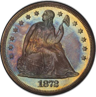 1872 Seated Dollar Proof obverse