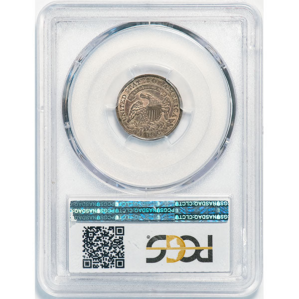 1829 10C Small 10C JR-6, R.3 PCGS AU58 Bust Dime Reverse Slab