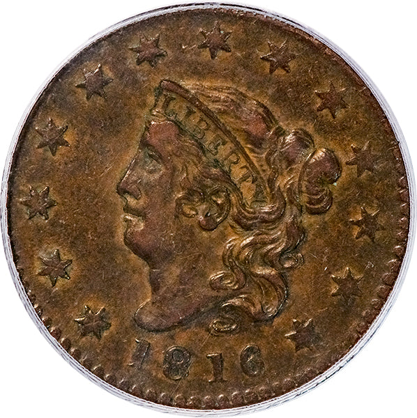 (1591) 1816 1C PCGS XF45 Coronet Head Cent obverse