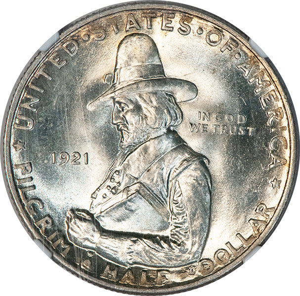 (9360) 1921 50C Pilgrim NGC MS66 CAC