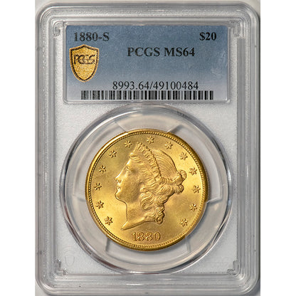 (8993) 1880-S $20 PCGS MS64 Liberty slab