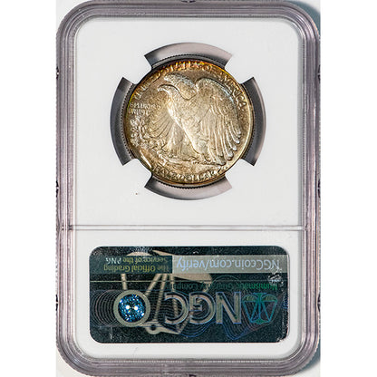 (6640) 1940 50C NGC PF68+ CAC Walker reverse slab